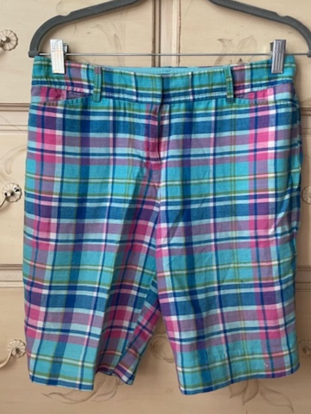 Talbots Madras Shorts- size 2 Petite
